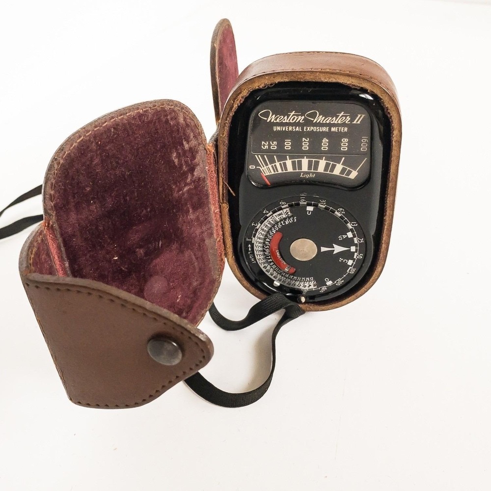 Weston Master II Exposure Meter Unisex OS Brown Model 735 Vintage‎ Leather Case